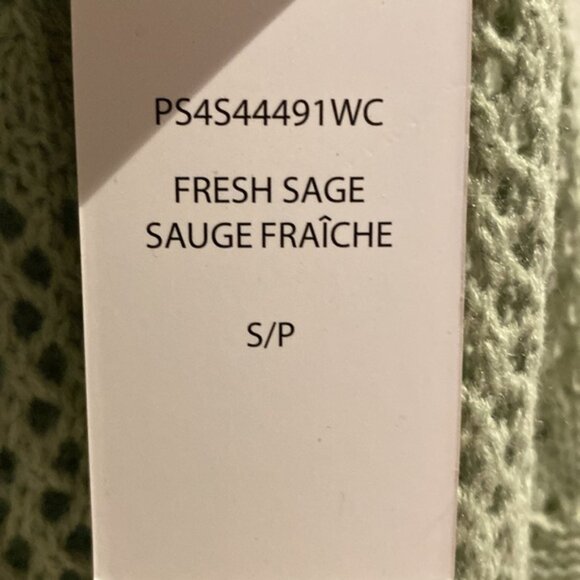 Wild Skye Knee Length Duster Cardigan Sweater Pointelle Knit Fresh Sage Small - Picture 7 of 11